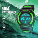 Kids Watch,Boys Watch for 3-15 Year Old Boys,Digital Sport Outdoor Multifunctional Chronograph LED 50 M Waterproof Alarm Calendar Analog Watch for Children with Silicone Band,Kids Gift by TinyTreasures Baby Boutique