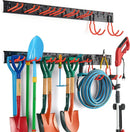 Ultrawall Multi-Storage Garage Hooks, Utility Rack with Multiple Installation Methods, Wall-Mounted Garden Tool Organizer System for Shovels, Rakes, Ladders,17pcs by GreenHaven Gardens