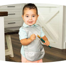 Tiny Twinkle Mess Proof Apron Bibs - 2 Pack Waterproof & Lightweight Baby Bibs for Led Weaning | 100% Recycled Polyester, Easy Clean & Machine Washable (Grey Indigo,Small 6-24 Months) by TinyTreasures Baby Boutique