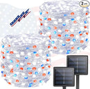 Red White and Blue Solar String Lights Outdoor, 2 Pack 80FT 200 LED Solar Outdoor Twinkle Light for 4th of July Independence Day Decor, Waterproof with 8 Modes, Garden Yard, Patriotic Memorial Decor by GreenHaven Gardens