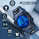 Kids Watch,Boys Watch for 3-15 Year Old Boys,Digital Sport Outdoor Multifunctional Chronograph LED 50 M Waterproof Alarm Calendar Analog Watch for Children with Silicone Band,Kids Gift by TinyTreasures Baby Boutique