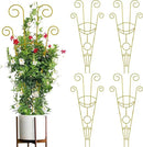 ZOUTOG Trellis for Climbing Plants Indoor 30 Inch, Houseplant Trellis for Potted Plants Metal 4Pcs for Vine Ivy Flower Support,Moon Shape,Golden by GreenHaven Gardens
