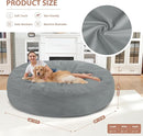 7FT Bean Bag Chair, Large Bean Bag Chairs with Memory Foam Filled, Fluffy Beanbag Sofa with Dutch Velvet Cover, Round BeanBag Chairs for Living Room, Playroom - Light Grey by TinyTreasures Baby Boutique