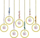 7PCS Crystal Suncatchers Rainbow Maker Healing Crystals for Window Prism Balls Indoor Outdoor Hanging Ornament Pendant Decor for Home, Garden, Wedding, Christmas by GreenHaven Gardens