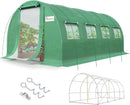 KING BIRD Premium 20x10x6.6FT Greenhouse for Outdoors, Large Walk-in Heavy Duty Galvanized Steel Frame, Mesh Door Screen Window Upgraded Zipper Tunnel Hoop for Garden Plant Winter, Green by GreenHaven Gardens