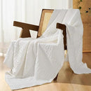 PHF 100% Cotton Waffle Weave Throw Blanket, Soft Lightweight Breathable Cozy Summer Throws for Couch Bed Sofa, Luxury Aesthetic Woven Blanket for Home Decor & Office, 50"x60", White by CozyNest Decor