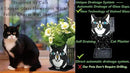 Tiffany Cute Cat Stained Glass Flower Pots,Indoor and Outdoor Plant Displays,Black Cat Plant Planter,Candle Holder Container Decoration 4.6 x 5.15 x 3 inch(Without Succulents) by GreenHaven Gardens