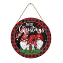 Christmas Gnome Wooden Hanging Sign Door Decoration,Merry Christmas Welcome Sign Front Door with Three Dwarfs for Christmas Home Window Wall Farmhouse Indoor Outdoor by CozyNest Decor