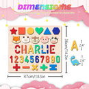 Personalized Name Puzzle for Toddlers 1-3 Wooden Alphabet Shape Number Blocks Personalized Baby Gifts 1st Birthday for Girls & Boys Preschool Educational Montesorri Toys for 1 Year Old 2 3 4 5 by TinyTreasures Baby Boutique