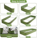 GoCampDriect 6IN1 Raised Garden Bed - 8x3x1ft Galvanized Raised Garden Boxes Outdoor Corrosion Resistant | Variable Shape 9x2x1ft Metal Raised Garden Beds for Planting Vegetable, Fruits,Flower by GreenHaven Gardens