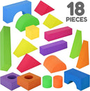 Large Building Foam Blocks for Toddlers – Giant Jumbo Big Building Blocks (18 Pieces) by TinyTreasures Baby Boutique