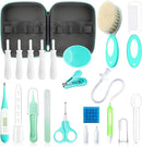 Baby Healthcare and Grooming Kit, 21 in 1 Portable Baby Essentials Kit with Gas Relief Hair Brush Comb Nasal Aspirator for Newborn Boys Girls (21 Kits-Green) by TinyTreasures Baby Boutique