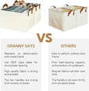 GRANNY SAYS Storage Baskets for Shelves, Closet Organizer Bins, Clothes Storage Bins with Metal Frame, Extra Large Baskets for Organizing and Storage, Collapsible, Ivory, 2-Pack by CozyNest Decor