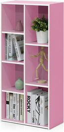 Furinno 7-Cube Reversible Open Shelf, White/Pink 11048WH/PI by TinyTreasures Baby Boutique
