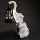 Statue Decoration, Figurine, Lawn Statue, Sculpture Ornament, Animal Figurine - Elephant Resin Statue with Lantern (Trunk) by GreenHaven Gardens