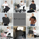 Carseat Covers for Baby Breastfeeding – Multi use Car Seat Canopy Cover, Infant Stroller Canopy Cover for Boy and Girls (Black Print) by TinyTreasures Baby Boutique