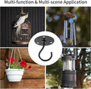 Ceiling Hooks for Hanging Plants - Metal Plant Bracket Iron Wall Mount Lanterns Hangers for Hanging Bird Feeders, Lanterns, Wind Chimes, Planters, Outdoor Decoration Hooks (Black) by GreenHaven Gardens
