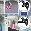 ZMTECH Flag Pole with Solar Light - Adjustable Bracket, 6 FT Stainless Steel Flag Poles for Outside House, Garden or Yard, Tangle Free Flagpole Kit for American Flag (Without Flag, Black) by GreenHaven Gardens