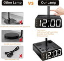 Table Lamp Alarm Clock with USB Ports and AC Outlet, Beside Lamp with Charging Station Speakers and Radio, Power Outlet with Touch Control 3-Way Dimmable Nightstand Lamp for Kids Study Room, Bedroom by TinyTreasures Baby Boutique