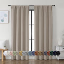 Simplebrand Ava Stone Blackout Curtains for Bedroom 72 Inch Length 2 Panels Set, Privacy Thermal Insulated Rod Pocket Door Window Curtains for Patio French Door Front Door, W40 x L72 Inch, Stone by TinyTreasures Baby Boutique
