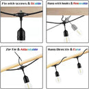 200FT String Lights for Outside LED Patio Lights Outdoor Waterproof with 63 Shatteproof Edison Lights Outdoor String Lights 2200K for Patio Gazebo Pergola Café by CozyNest Decor