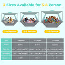 Gorich Beach Tent with Canopy - Easy Setup 3-4/5-6/7-8 Person Portable Sun Shelter, UPF 50+ UV Protection Sun Shade, Lightweight & Compact Beach Cabana for Family Travel by TinyTreasures Baby Boutique