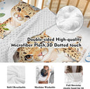 Personalized Nursery Crib Bedding Set: Custom Name Blue Floral 5 Piece Baby Crib Sets with Leopard Theme - Toddler Double Layer Blanket Set, Comfortable Crib Bed Sheets for Baby Grils by TinyTreasures Baby Boutique