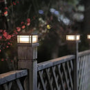 Dynaming 6 Pack Solar Post Lights Outdoor, Solar Powered Fence Post Cap Lights, High Brightness Warm White SMD LED Lighting Decor for Garden Deck Patio, Fit 4x4, 5x5 or 6x6 Vinyl/Wooden Posts by GreenHaven Gardens