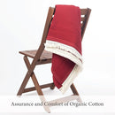 Salt Earth GOTS Certified 100% Organic Cotton Throw Blanket, 55" x 60" Waffle Blankets & Throws for Bed, Throw Blanket for Couch, Modern & Cozy Blanket, All Season,Comfy & Soft Blanket(Red Dahlia) by TinyTreasures Baby Boutique