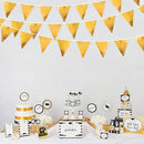 Gold Party Decorations Metallic Fabric Triangle Pennant Banner Gold Flag Bunting Garland for Graduation Birthday Wedding Anniversary Bridal Shower Bachelorette Engagement Hen Party Decoration Supplies by GreenHaven Gardens