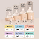 Pigeon PP Nursing Bottle Wide Neck, Anti-Colic, Streamlined Body, Natural Feel, Easy to Clean, 11.2 Oz (Pack of 3), Includes 3pcs L Nipples (6m+) by TinyTreasures Baby Boutique