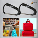 LilFe Stroller Hooks, 6.7" Large Stroller Clip, 2 Pack Large Carabiner Stroller Hooks for Hanging Bags and Shopping, Stroller Accessories for Mommy by TinyTreasures Baby Boutique