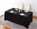Surmente Black Tablecloth 90 x 156-inch Rectangular Polyester Table Cloth for Weddings, Banquets, or Restaurants by CozyNest Decor