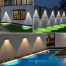 Derynome Solar Fence Outdoor Lights 8 Pack, 3 Color Modes IP45 Waterproof Solar Lights for Outside, Backyard, Railing, Step, Pool, Patio & Wall, Easy Install (3000K/4000K/6000K, 8 Pack) by GreenHaven Gardens
