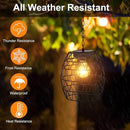 Hanging Solar Lantern Outdoor Waterproof, Metal Lantern Bright Solar Outdoor Lights with Edison Bulb for Garden Patio Yard Decoration by GreenHaven Gardens