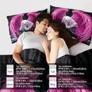 Gothic Skull Comforter Set King for Adults,Angel Wings Bedding Set Pink for Girls,Sexy Angel Comforter Bedroom Decor Teen,Gothic Skull Bedding Decor Pink Wings Quilt by CozyNest Decor