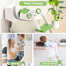 Frog Potty Training Seat, Upgrade Toddler Toilet Seat for Kids Boys Girls, 2 in 1 Potty Training Toilet for Kids, Splash Guard Anti-Slip Pad Step Stool by TinyTreasures Baby Boutique
