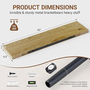 Heimlove 40 Inches Floating Shelves for Wall,9.3" Deep Oak Long Floating Shelves Set of 2,Large Display & Storage Shelf,Wall Shelf for Bathroom Bedroom Living Room Kitchen Office by CozyNest Decor