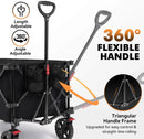 Hikenture Collapsible Wagon - 330LBS Capacity, Extra Large Foldable Wagon with All-Terrain Wheels, Utility Beach Cart for Outdoor Garden by GreenHaven Gardens
