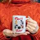 JINYO Cat Coffee Mugs, Cat Coffee Mugs For Cat Lovers,Cat Mom Cup,Cat Mom Mug,Cat Mugs For Cat Lovers Women, Cat Gifts for Cat Lovers Women Girls, Cat Lover Coffee Mug, Cat Lover Gift, Cat Cups, 11oz by CozyNest Decor