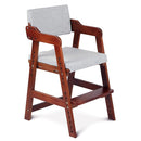 Ezebaby Wooden High Chair for Toddlers to Teens, Adjustable Kids Study & Dining Chair with Steps and Removable Cushion (Nut-Brown) by TinyTreasures Baby Boutique