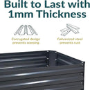 Sunnydaze 11.75" H Raised Metal Garden Bed - Galvanized Raised Garden Bed Outdoor for Vegetables and Flowers - Dark Gray - 4' x 2' Rectangle by GreenHaven Gardens