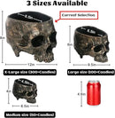 7lb Capacity Extra Large Halloween Skull Candy Dish - Deep Skull Head Halloween Candy Bowl Holder Artificial Resin Skulls Decor Indoor Outdoor Table Centerpieces Flower Pot Plant Office Pen Holder by CozyNest Decor