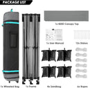 COBIZI 10x20 Heavy Duty Pop up Canopy Tent Easy Up Commercial Outdoor Canopy Wedding Party Tents for Parties All Season Wind & Waterproof Gazebo with Roller Bag,Grey(Frame Thickened) by GreenHaven Gardens