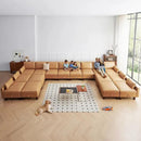 Large Modular Sofa Couch, 248'' Sectional Couch, Living Room Sets with Storage, 16 Seats Sets for House, Office,Villa, Tan by CozyNest Decor