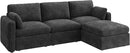HONBAY Modular Sectional Couch with Storage Seats, L Shaped Sectional Sofa with Storage, Chenille Sectional Couches for Living Room, Grey by CozyNest Decor