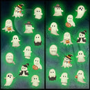 Clothmile Glow in The Dark Halloween Ghost Window Clings, Green Luminous Double-Side Window Stickers for Party Decorations, Home, School, Glass by CozyNest Decor