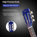 ADM Beginner Acoustic Classical Guitar 30 Inch Nylon Strings Wooden Guitar Bundle Kit for Kid Boy Girl Student Youth Guitarra Online Lessons with Gig Bag, Strap, Tuner, Extra Strings, Picks,Blue by TinyTreasures Baby Boutique