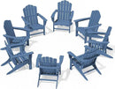 KINGYES HDPE Adirondack Chair, Classic All-Weather Adirondack Chairs Set of 8, Outdoor Patio Adirondack Chair for Deck Lawn fire Pit, Navy by GreenHaven Gardens
