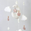 Cloud Moon Crib Mobile Cloud Baby Mobile for Crib Neutral Boho Clouds and Stars Moon Mobile Boucle Mobile, coffee 3 by CozyNest Decor